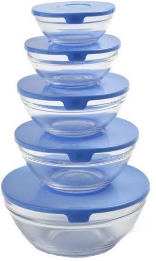 Norpro - 10 Piece Glass Bowl Set with Lids - 1018