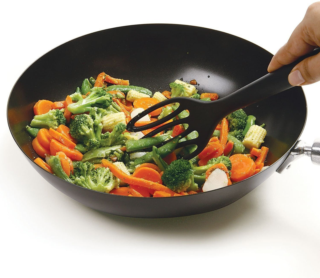 Norpro - 12" Black Jumbo Fiskie The Ultimate Fork & Whisk Combo - 1723