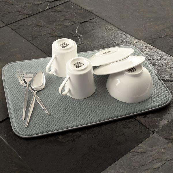 Norpro - 12" x 18" Gray Dish Drying Mat - 329