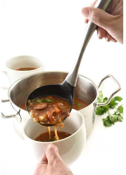 Norpro - 12.75" Stainless Steel & Silicone Soup Ladle - 1330