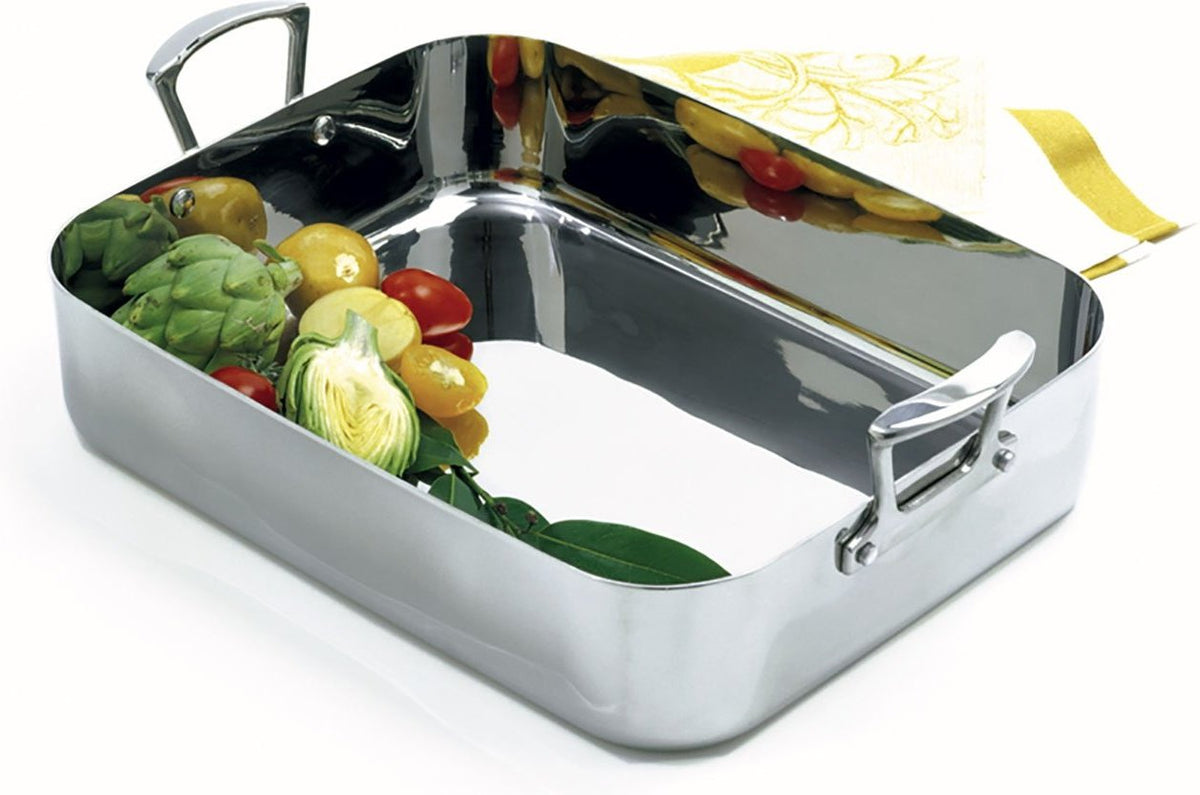 Norpro - 16" x 12" Krona Stainless Steel Roaster with Rack - 651