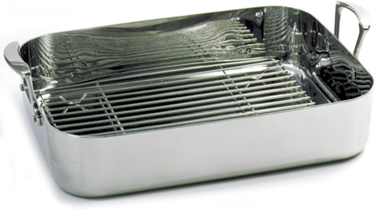Norpro - 16" x 12" Krona Stainless Steel Roaster with Rack - 651