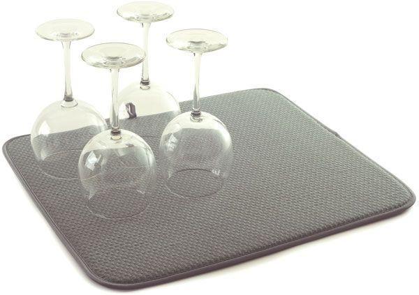 Norpro - 16" x 18" Gray Dish Drying Mat - 359G