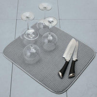 Norpro - 16" x 18" Gray Dish Drying Mat - 359G
