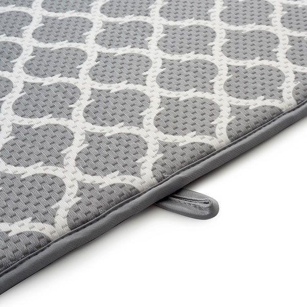 Norpro - 16" x 18" Gray Trellis Dish Drying Mat - 359T