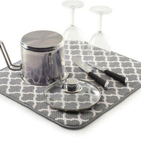 Norpro - 16" x 18" Gray Trellis Dish Drying Mat - 359T