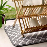 Norpro - 16" x 18" Gray Trellis Dish Drying Mat - 359T