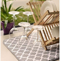 Norpro - 16" x 18" Gray Trellis Dish Drying Mat - 359T