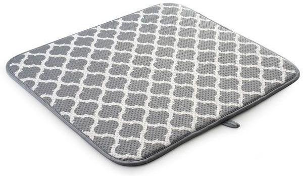 Norpro - 16" x 18" Gray Trellis Dish Drying Mat - 359T