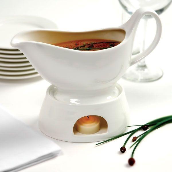 Norpro - 16oz Sauce Boat with Stand & Candle - 8352