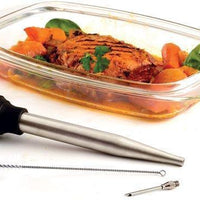 Norpro - 1.5oz 3 Piece Set Stainless Steel Baster with Needle & Brush - 5898