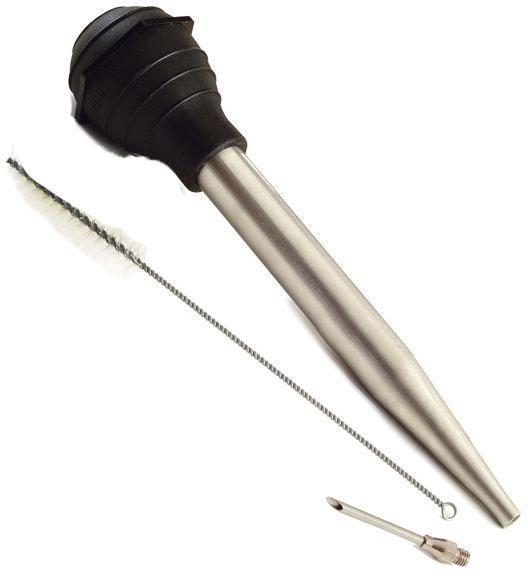 Norpro - 1.5oz 3 Piece Set Stainless Steel Baster with Needle & Brush - 5898