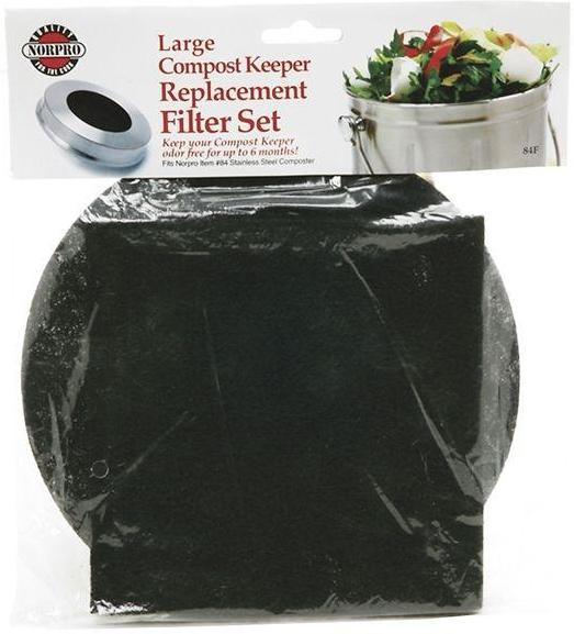 Norpro - 2 Piece Set Replacement Filters For 1.5 Gallon Compost Keeper #84 - 84F