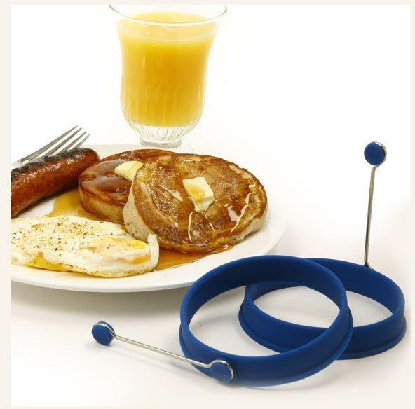 Norpro - 2 Piece Set Silicone Round Pancake/Egg Rings - 994C