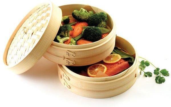 Norpro - 2 Tier Bamboo Steamer with Lid - 1963