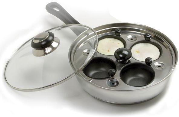 Norpro - 4 Egg Poacher/Skillet with Lid - 613