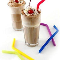 Norpro - 6 Reusable Silicone Straws with 2 Cleaning Brushes - 407