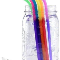 Norpro - 6 Silicone Colour Changing Straws with 2 Cleaning Brushes - 4030