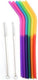 Norpro - 6 Silicone Colour Changing Straws with 2 Cleaning Brushes - 4030