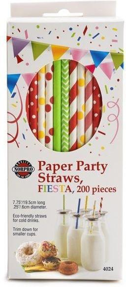 Norpro - Assorted Paper Fiesta Straws (200 Pieces) - 4024