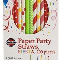 Norpro - Assorted Paper Fiesta Straws (200 Pieces) - 4024