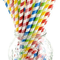 Norpro - Assorted Striped Paper Smoothie Straws (100 Pieces) - 4023