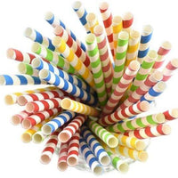 Norpro - Assorted Striped Paper Smoothie Straws (100 Pieces) - 4023