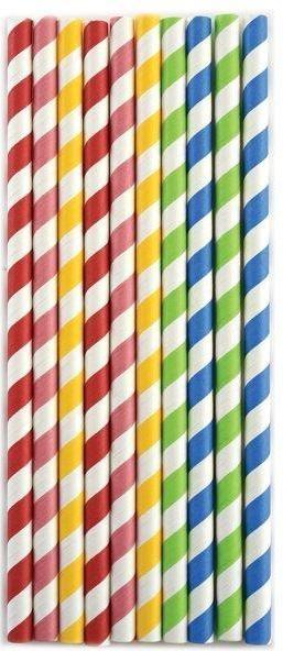 Norpro - Assorted Striped Paper Smoothie Straws (100 Pieces) - 4023