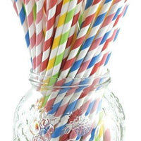 Norpro - Assorted Striped Paper Straws (100 Pieces) - 4022 - DISCONTINUED