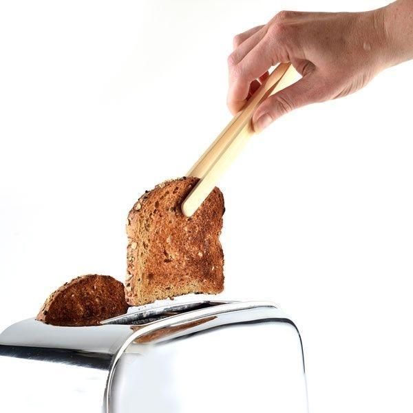 Norpro - Bamboo Toaster Tongs with Magnet - 1982