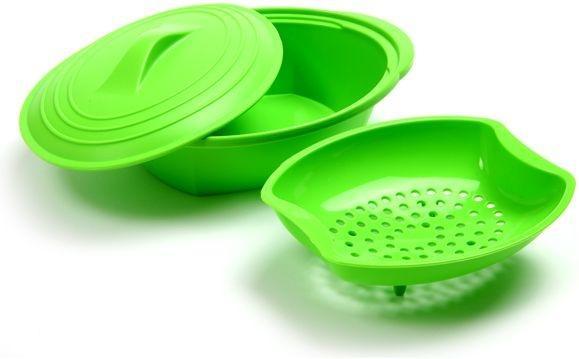 Norpro - Green Silicone Steamer with Insert - 180
