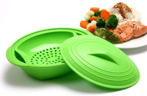 Norpro - Green Silicone Steamer with Insert - 180