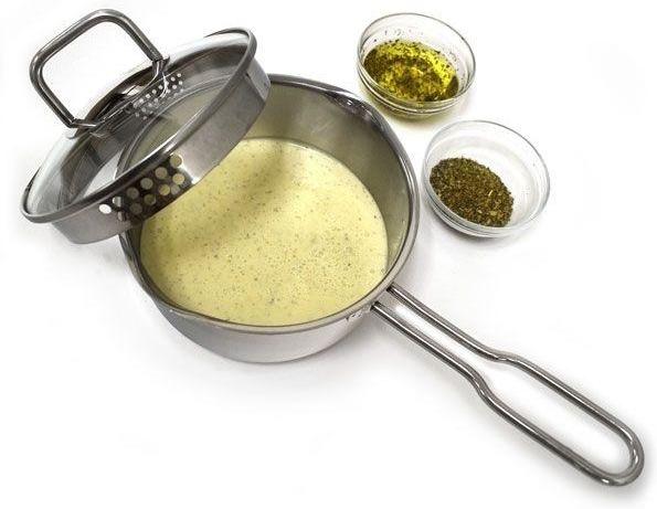 Norpro - Krona 1.4L Stainless Steel Vented Sauce Pan with Straining Lid - 601