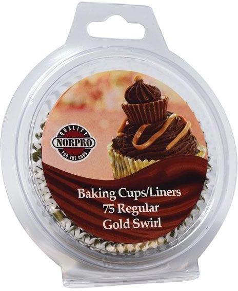 Norpro - Muffin Gold Swirl Cups (75 Pieces) - 3442