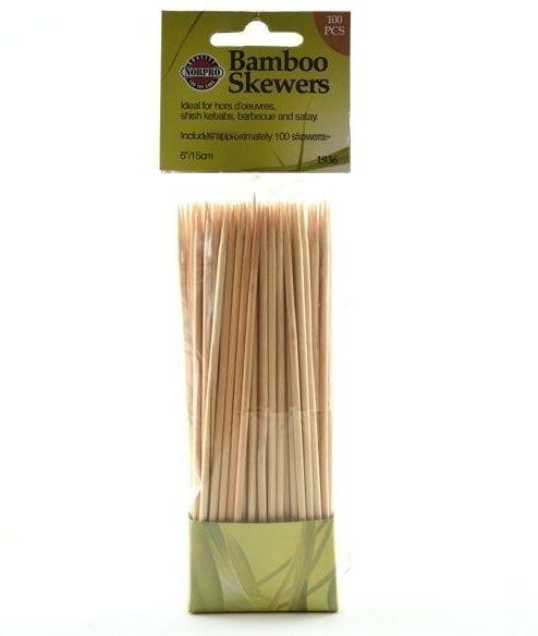 Norpro - Pack of 100 6" Bamboo Skewers - 1936