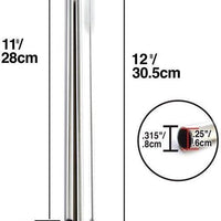 Norpro - Pack of 2 11" Stainless Steel Straw with Brush - 473