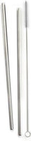 Norpro - Pack of 2 11" Stainless Steel Straw with Brush - 473