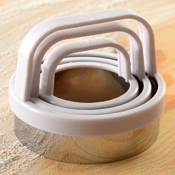 Norpro - Pack of 3 Plain Biscuit/Cookie Cutters - 3489