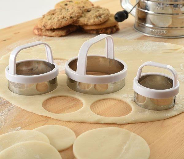 Norpro - Pack of 3 Plain Biscuit/Cookie Cutters - 3489