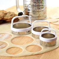 Norpro - Pack of 3 Plain Biscuit/Cookie Cutters - 3489