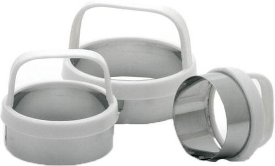 Norpro - Pack of 3 Plain Biscuit/Cookie Cutters - 3489