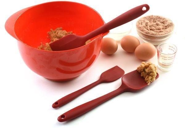 Norpro - Pack of 3 Red Silicone Spatulas - 2998