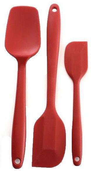 Norpro - Pack of 3 Red Silicone Spatulas - 2998