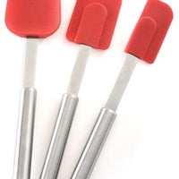 Norpro - Pack of 3 Silicone Stainless Steel Spatulas - 2993