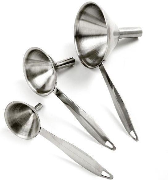 Norpro - Pack of 3 Stainless Steel Funnel with Handle Set - 2175