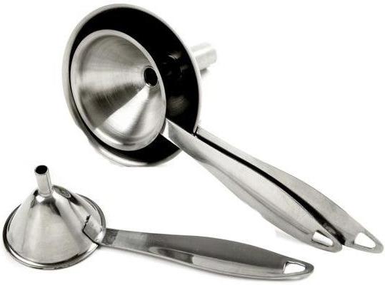Norpro - Pack of 3 Stainless Steel Funnel with Handle Set - 2175