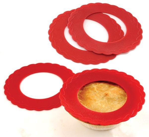 Norpro - Pack of 4 Mini Silicone Pie Pan Shield - 3280