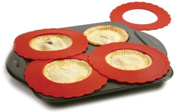 Norpro - Pack of 4 Mini Silicone Pie Pan Shield - 3280