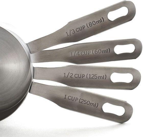 Norpro - Pack of 4 Stainless Steel Measuring Cups - 3052