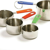Norpro - Pack of 4 Stainless Steel Measuring Cups with Silicone Handles - 3101